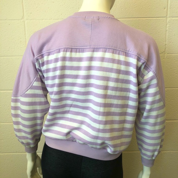 Vintage O.C. Sport Purple and White Striped Sweater - Picture 4 of 6
